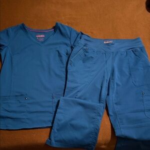 Healing Hands Royal Blue Scrub Set